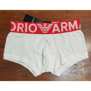 エンポリオアルマーニ(Emporio Armani)のエンポリオアルマーニ　新品　メンズ　ボクサーパンツ(レッド/ホワイトS)(ボクサーパンツ)