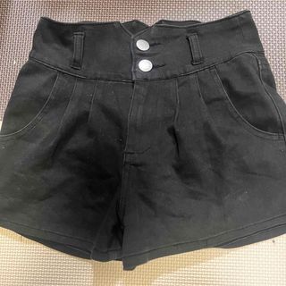 レディース　ショートパンツ　黒(ショートパンツ)