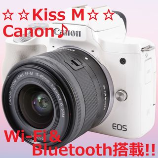 Canon - Wi-Fi搭載 Canon キャノン EOS Kiss M ホワイト #6208