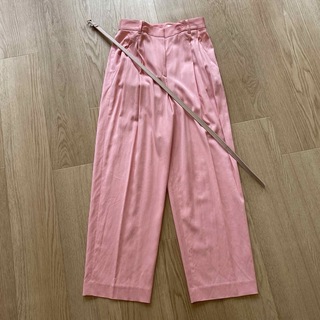 ボールジィ(Ballsey)の新品 Ballsey ボールジー　ベルト付き ピンクスラックス パンツ 34(カジュアルパンツ)