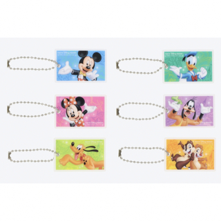ディズニー(Disney)の東京ディズニー　チケット　キーチェーン　　キーホルダー　6種類 コンプリート(キャラクターグッズ)