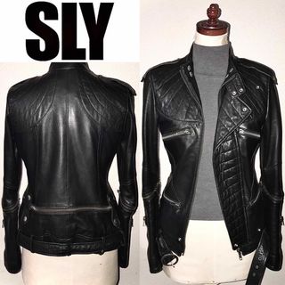 SLY - SLY 送料込 スライ 定価5万円程 羊革 ラム レザー ジャケット ライダース