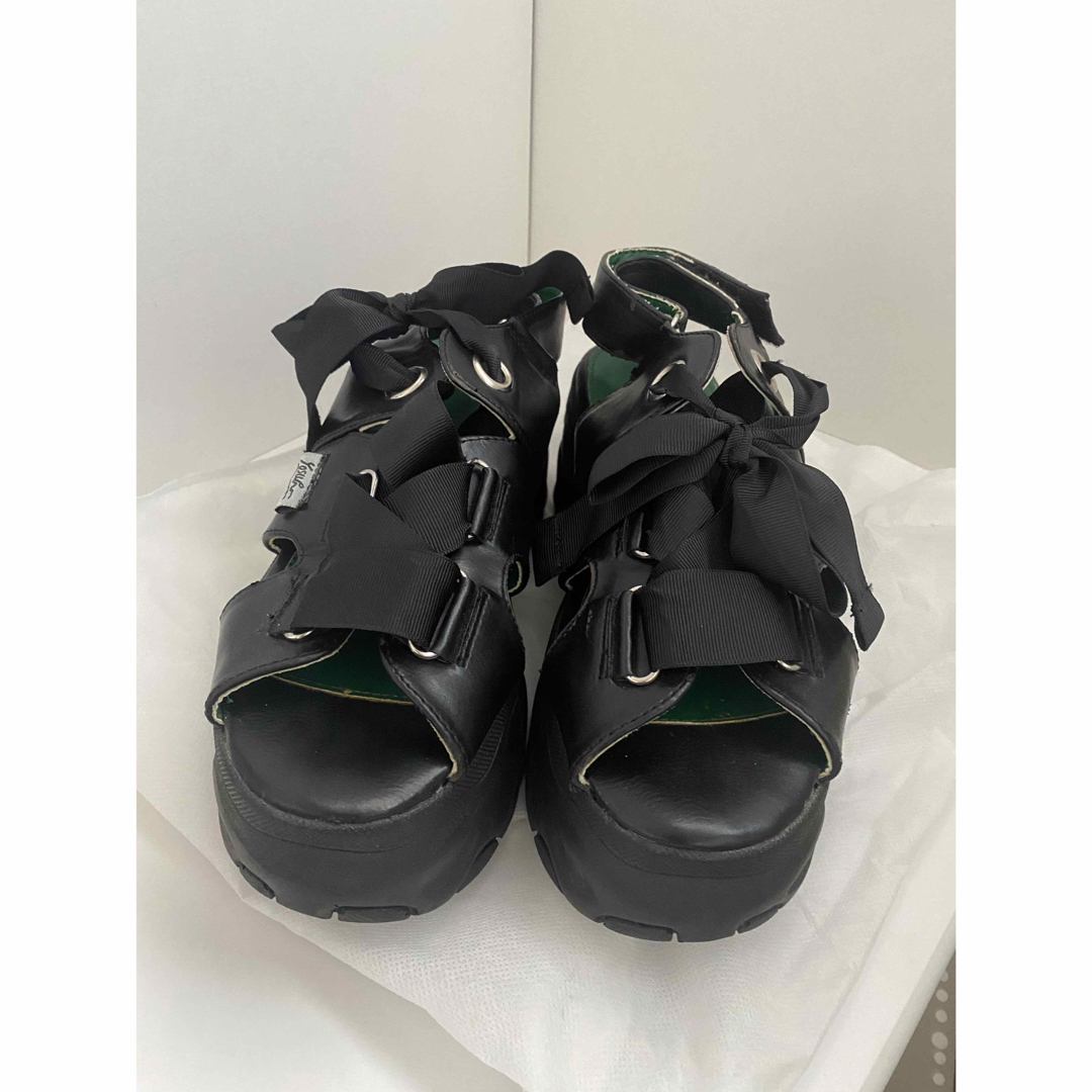 YOSUKE(ヨースケ)のYOSUKE 厚底 リボン サンダル レディースの靴/シューズ(サンダル)の商品写真