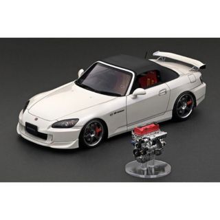 ホンダ(ホンダ)のイグニッションモデル1/18S2000PearlWhiteWithEngine (ミニカー)