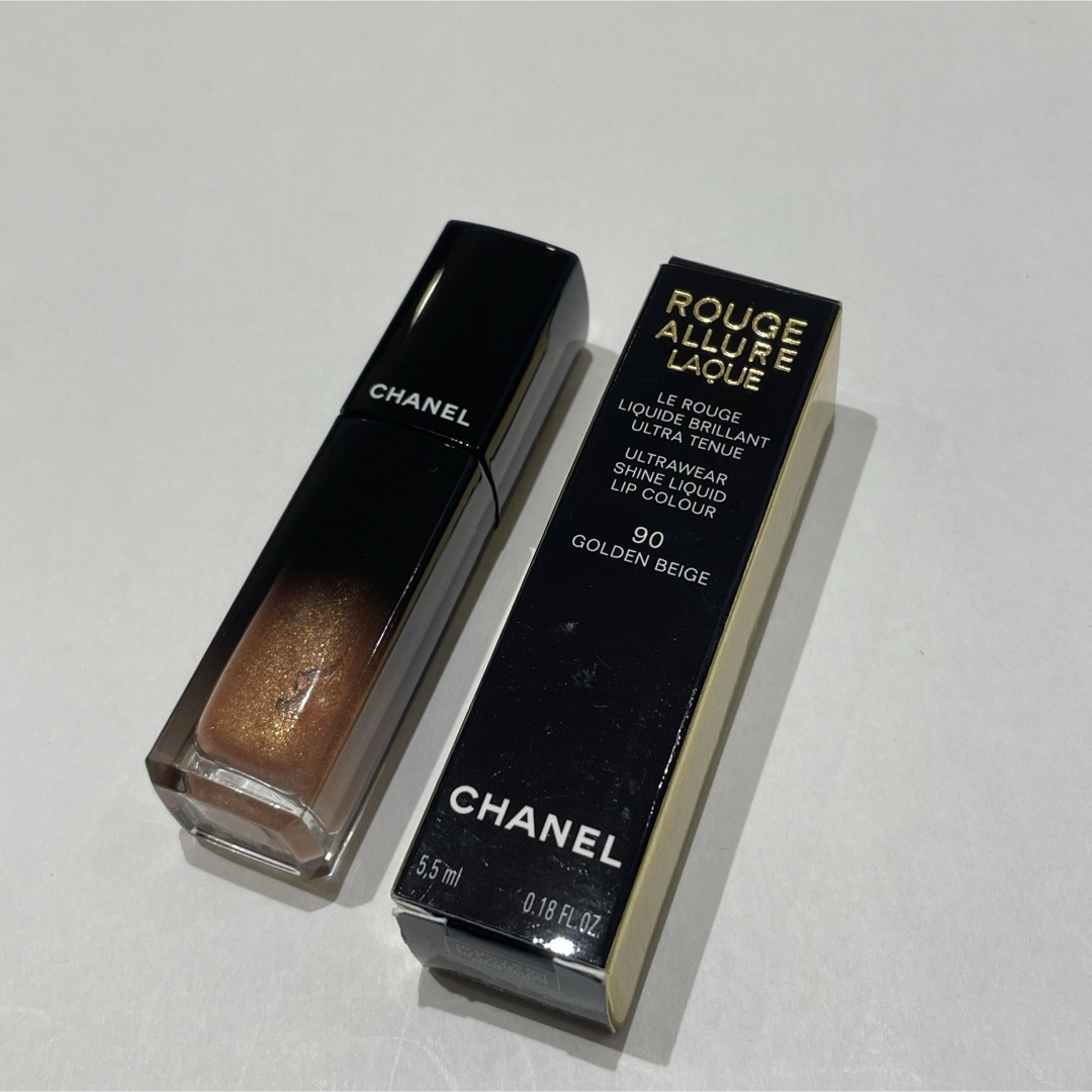 CHANEL(シャネル)のCHANEL♦︎シャネル ルージュ アリュール ラック90 ゴールデンベージュ  コスメ/美容のベースメイク/化粧品(リップグロス)の商品写真