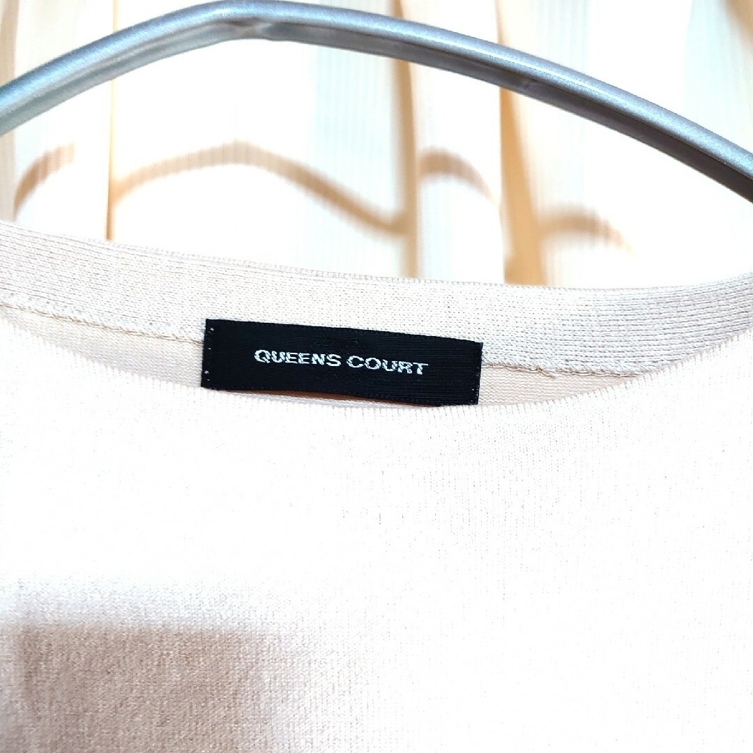 QUEENS COURT(クイーンズコート)の🌷美品🌷QUEENS COURT袖レースニット（ベージュ） レディースのトップス(ニット/セーター)の商品写真