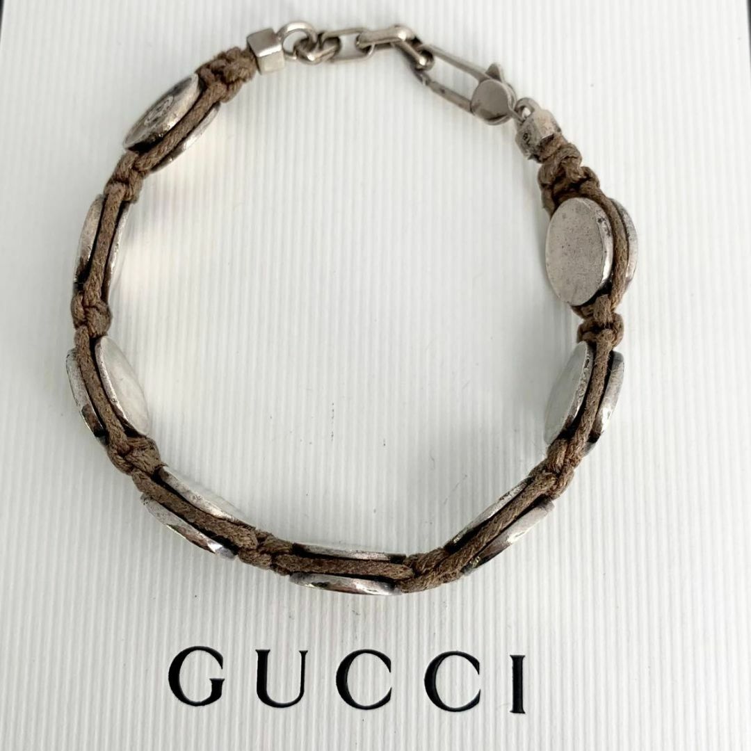 Gucci(グッチ)のGUCCI グッチ 希少 コイン 細美武士 ブレスレット シルバー925 y66 メンズのアクセサリー(ブレスレット)の商品写真