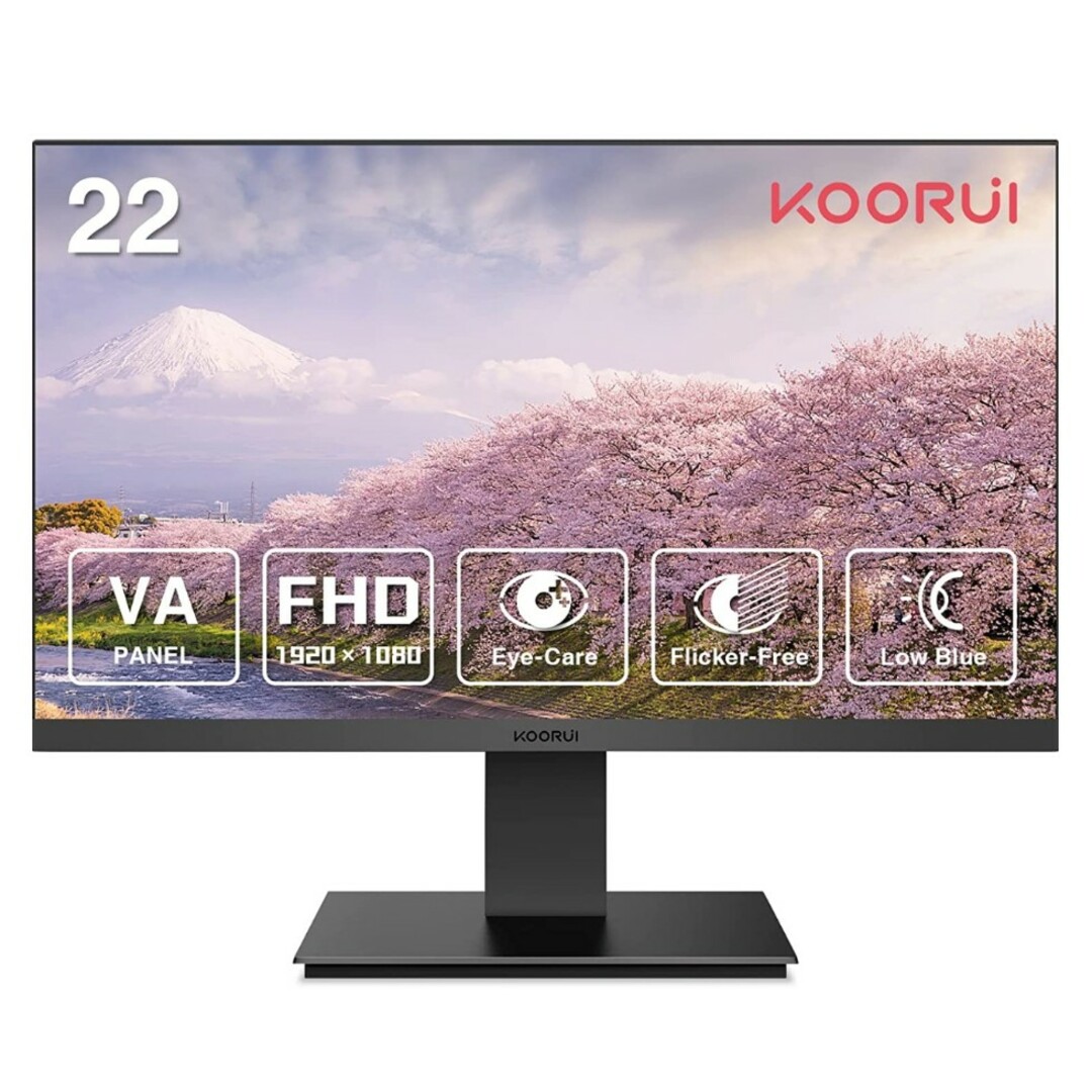 KOORUI 21.5インチ モニター pcモニター フルhd 液晶ディスプレイ スマホ/家電/カメラのPC/タブレット(ディスプレイ)の商品写真