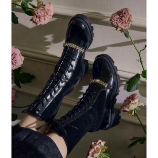 herlipto Crystal Lace-Up Ankle Boots 37