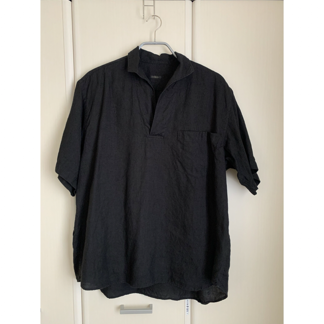 COMOLI 23ss カナパスキッパー半袖シャツ COMOLI 23ss カナパスキッパー半袖シャツ
