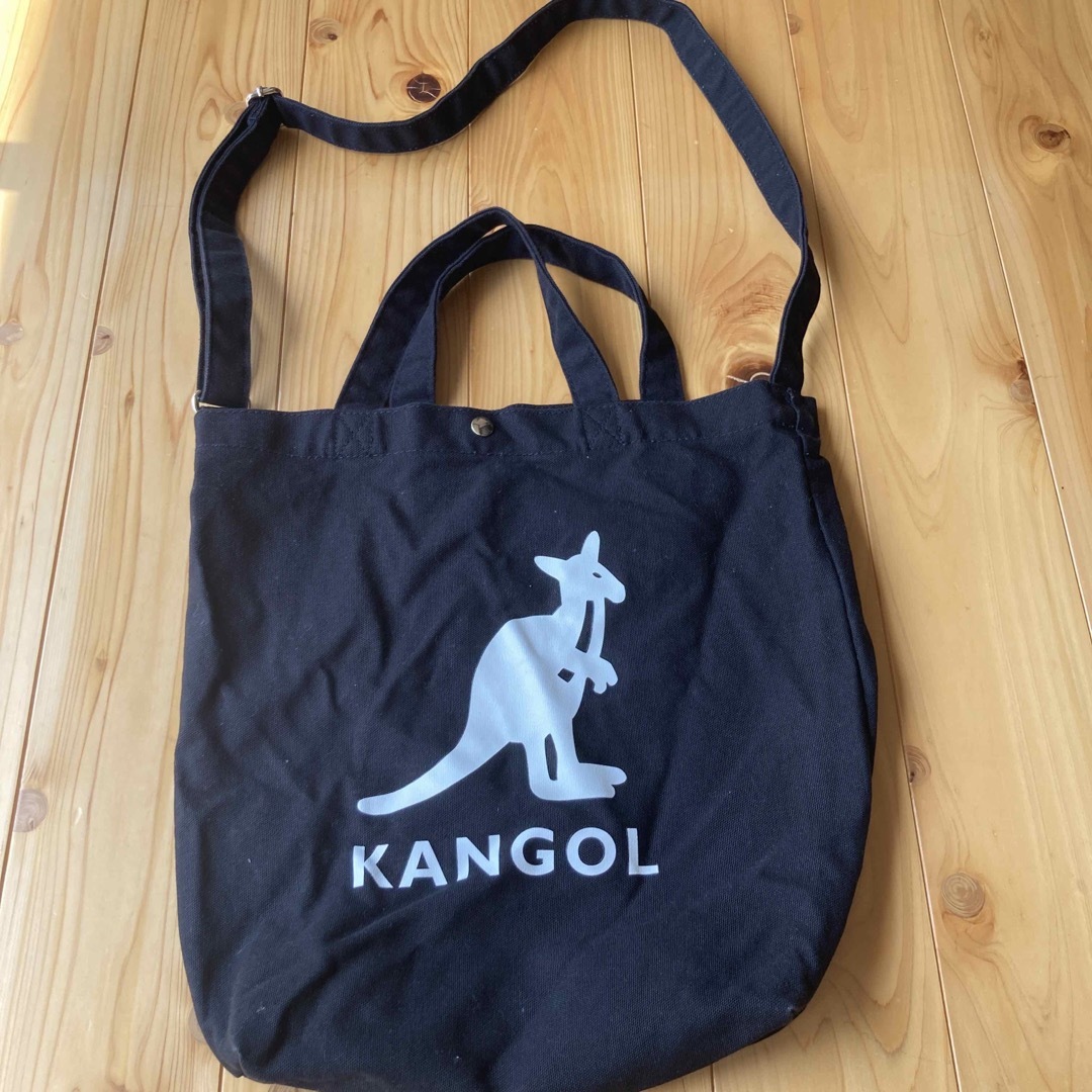 KANGOL(カンゴール)のKangol トートバッグ　ショルダーバッグ　ブラック レディースのバッグ(ショルダーバッグ)の商品写真