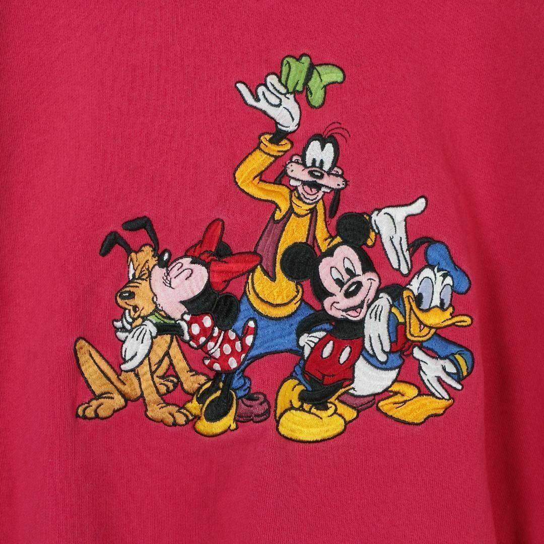Disney(ディズニー)の【激レア】ディズニー スウェット フレンズ XL 刺繍ロゴ ミッキー グーフィー メンズのトップス(スウェット)の商品写真