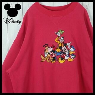 Disney - 【激レア】ディズニー スウェット フレンズ XL 刺繍ロゴ ミッキー グーフィー