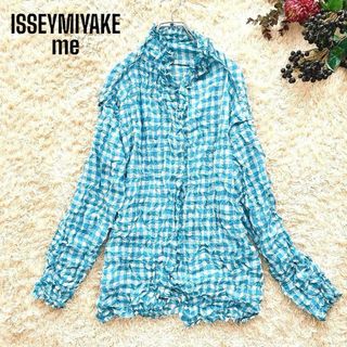 イッセイミヤケ(ISSEY MIYAKE)のISSEYMIYAKE me イッセイミヤケ　ギンガムチェック　長袖　シャツ(シャツ/ブラウス(長袖/七分))