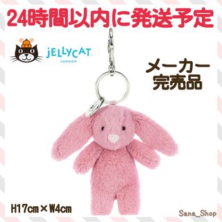 ジェリーキャット(JELLY CAT)の新品　ジェリーキャット　バニー　ピンク　うさぎ　キーホルダー　チャーム　ウサギ(ぬいぐるみ)