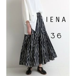 IENA - 【IENA イエナ】テガキプリント ティアード イージー スカート 36