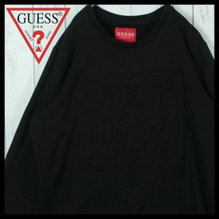 ゲス(GUESS)の【希少】ゲス スウェット 立体ロゴ プルオーバー 長袖 XL 入手困難(スウェット)