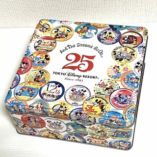 Disney - ディズニーランド25周年 空き缶 クッキー缶
