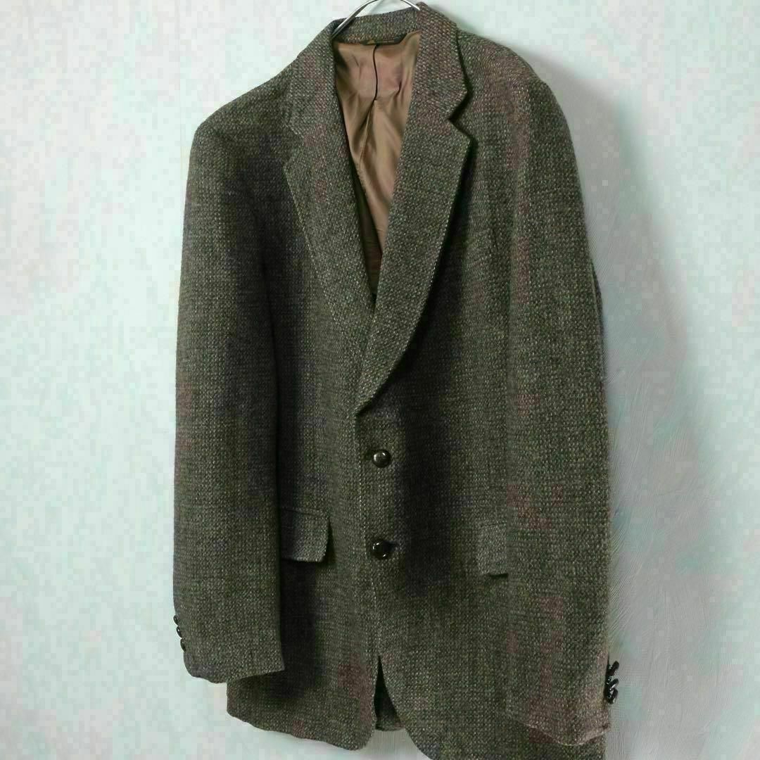 Harris Tweed(ハリスツイード)の【希少】ハリスツイード ジャケット ツイード ヘリンボーン 100%ウール XL メンズのジャケット/アウター(テーラードジャケット)の商品写真