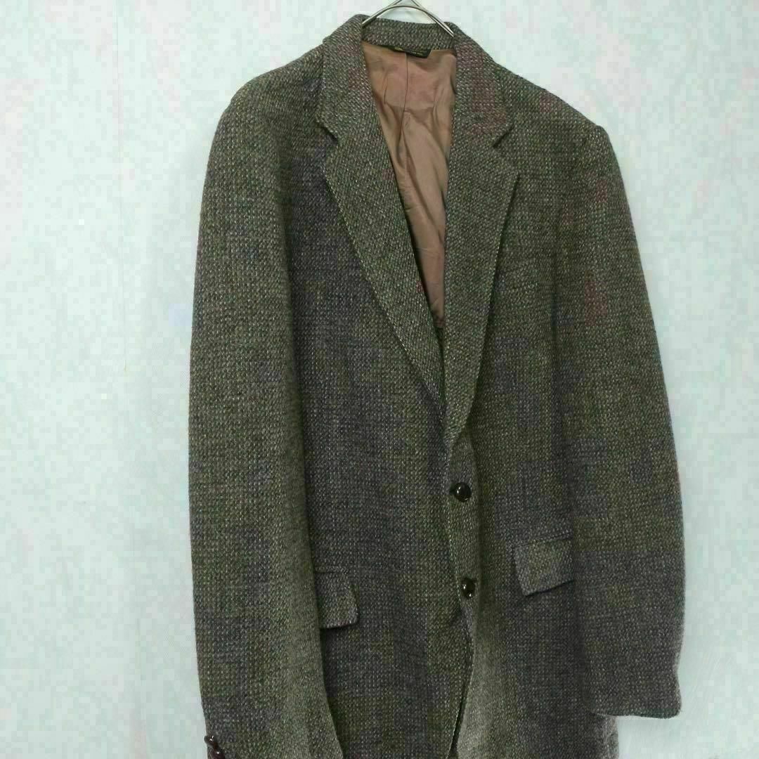 Harris Tweed(ハリスツイード)の【希少】ハリスツイード ジャケット ツイード ヘリンボーン 100%ウール XL メンズのジャケット/アウター(テーラードジャケット)の商品写真