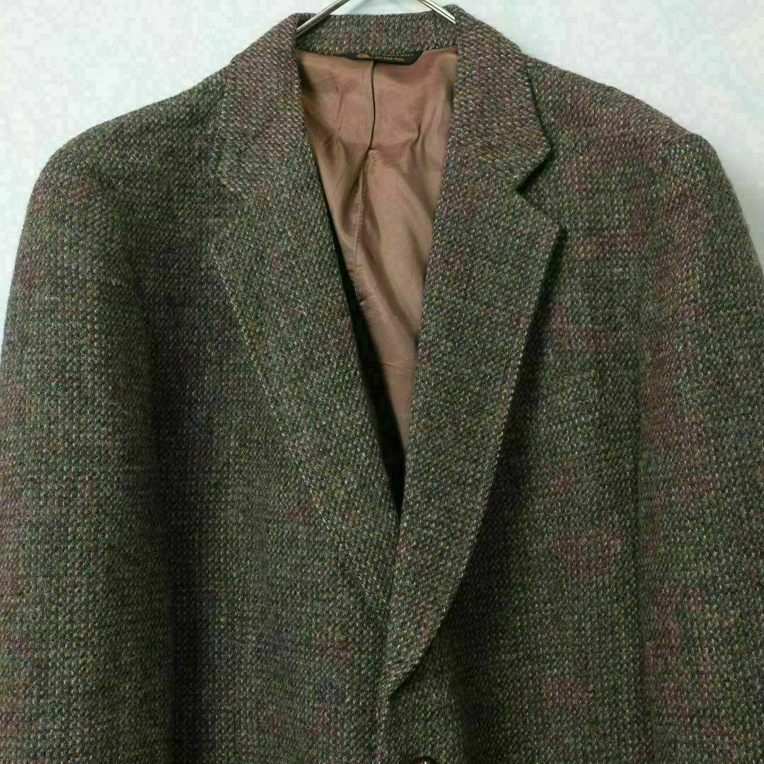 Harris Tweed(ハリスツイード)の【希少】ハリスツイード ジャケット ツイード ヘリンボーン 100%ウール XL メンズのジャケット/アウター(テーラードジャケット)の商品写真