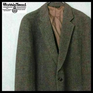 ハリスツイード(Harris Tweed)の【希少】ハリスツイード ジャケット ツイード ヘリンボーン 100%ウール XL(テーラードジャケット)