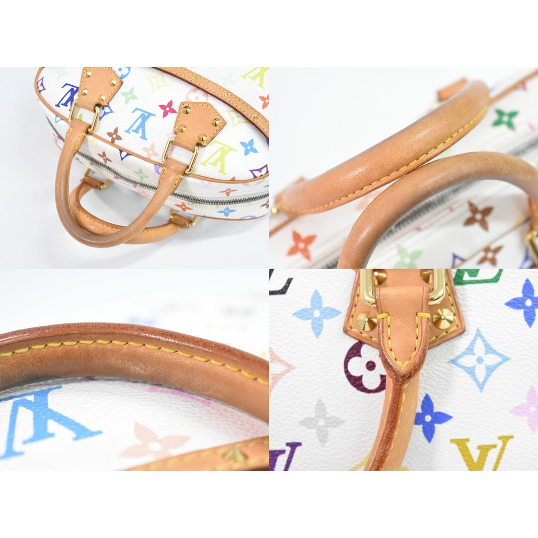 LOUIS VUITTON(ルイヴィトン)の本物 ルイヴィトン LOUIS VUITTON LV トゥルーヴィル モノグラム マルチカラー ハンドバッグ ブロン ホワイト M92663 Trouville ビトン バッグ 中古 レディースのバッグ(ハンドバッグ)の商品写真