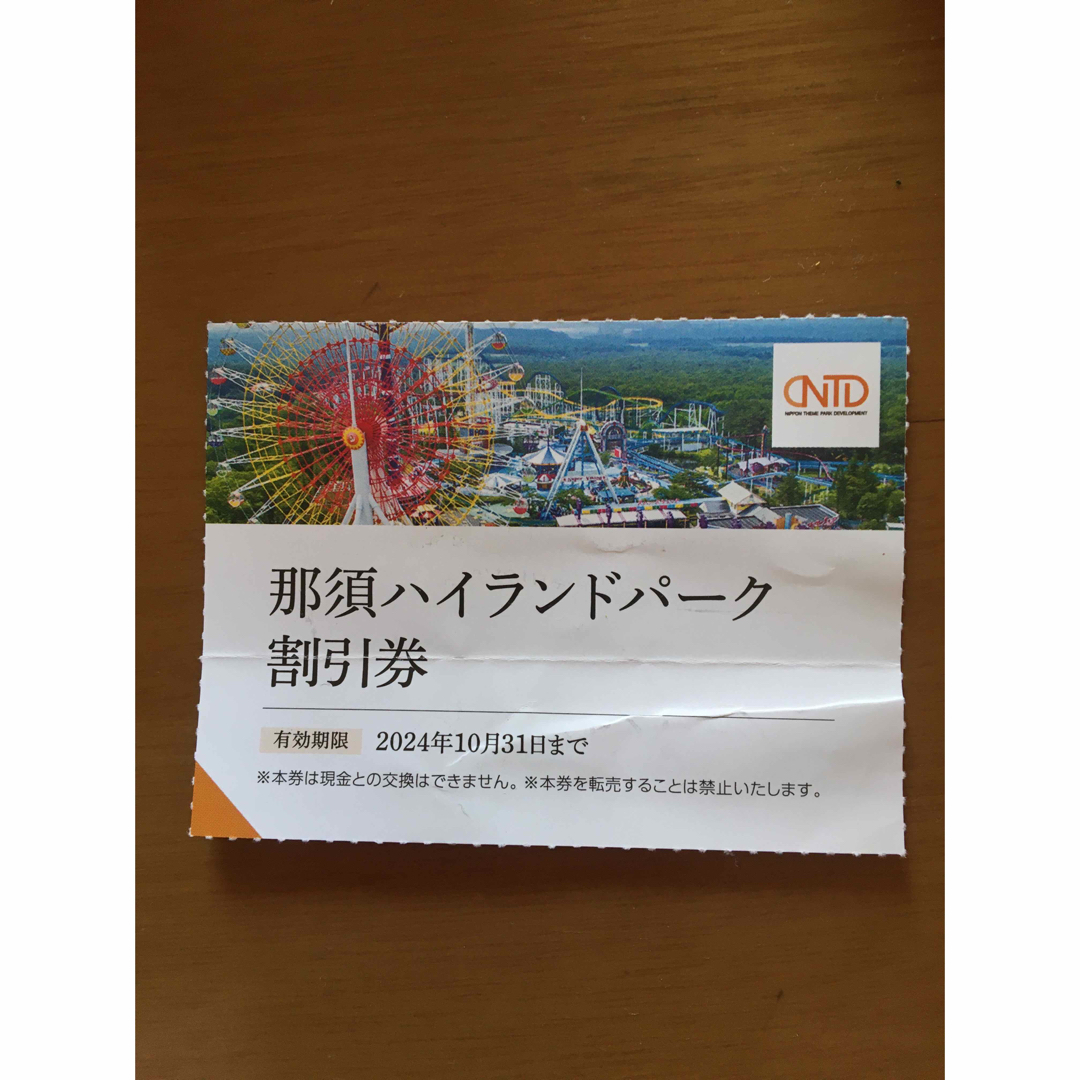 那須ハイランドパーク割引券🎢No.14 チケットの施設利用券(遊園地/テーマパーク)の商品写真