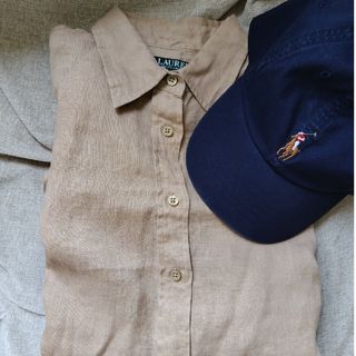 ポロラルフローレン(POLO RALPH LAUREN)の美品　RALPHLAULEN　ラルフローレン　リネンシャツ(シャツ/ブラウス(長袖/七分))