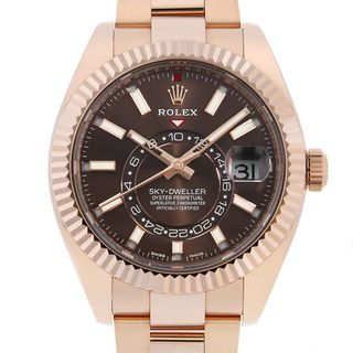 ロレックス(ROLEX)のロレックス スカイドゥエラー 326935 チョコレートブラウン  3列 オイスターブレス ランダム番 メンズ 中古 腕時計(腕時計(アナログ))