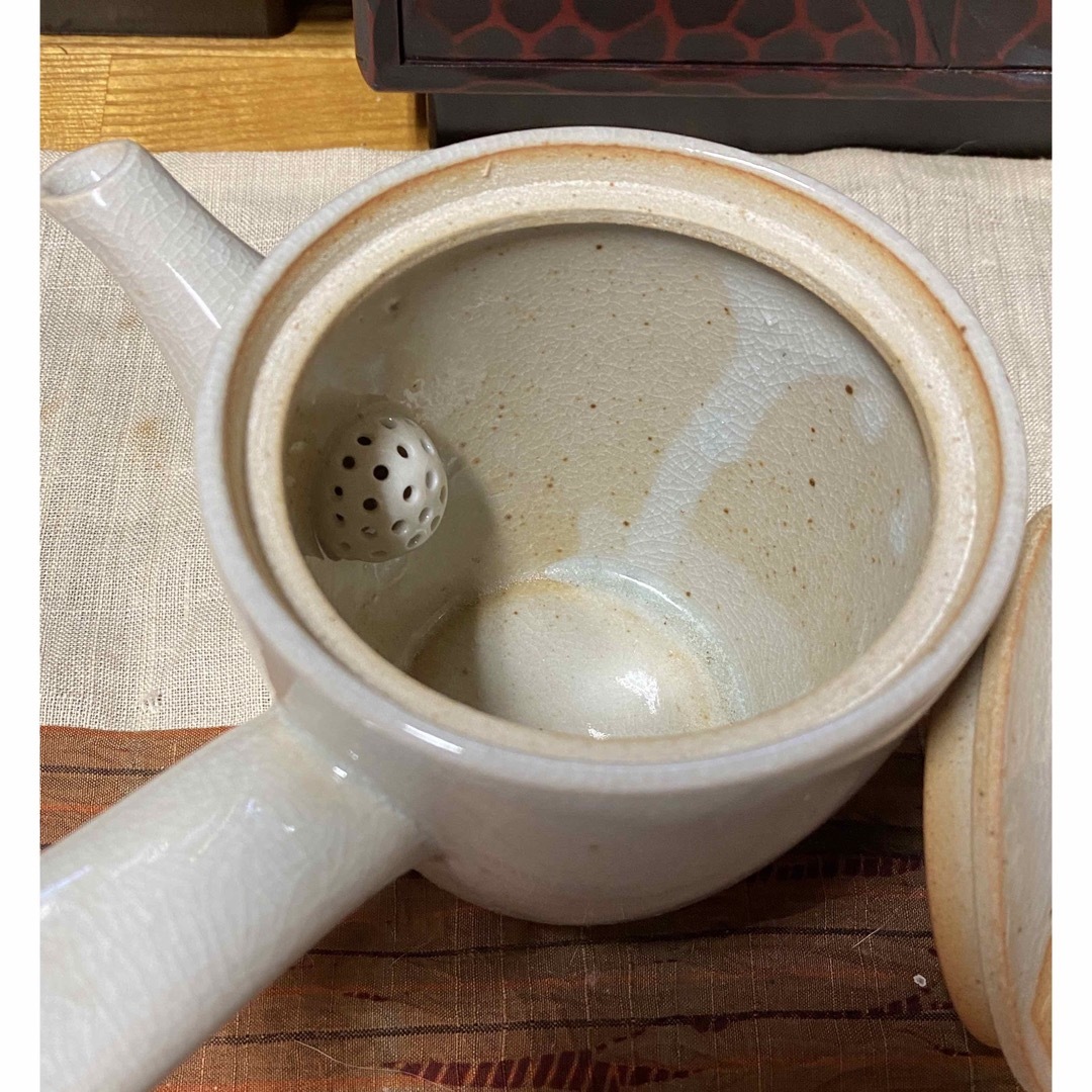 赤膚焼　尾西楽斎　急須　茶瓶　茶器　香柏窯　赤ハダ　赤膚焼窯元　伝統工芸品 エンタメ/ホビーの美術品/アンティーク(陶芸)の商品写真