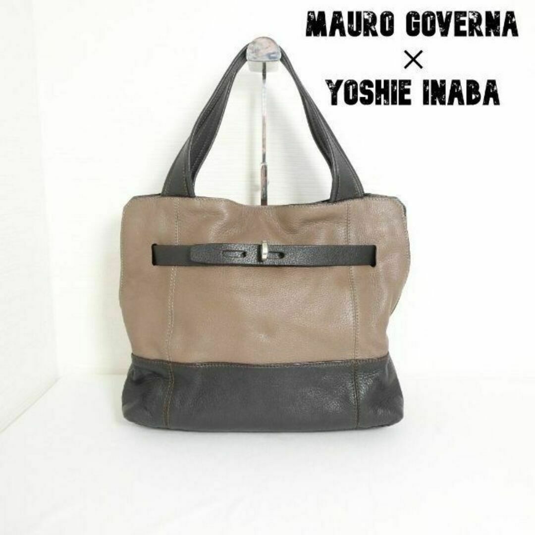 良品 MAURO GOVERNA×Yoshie Inaba レザー トートバッグ レディースのバッグ(トートバッグ)の商品写真