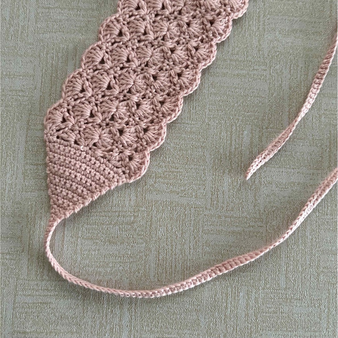 全6色　結ぶタイプ　手編みヘアバンド　ターバン　カチューシャ　1本　ハンドメイド レディースのヘアアクセサリー(ヘアバンド)の商品写真