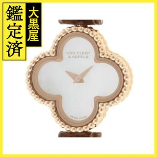 ヴァンクリーフアンドアーペル(Van Cleef & Arpels)のヴァンクリーフ&アーペル スウィートアルハンブラ PG/革 クォーツ【434】(腕時計)