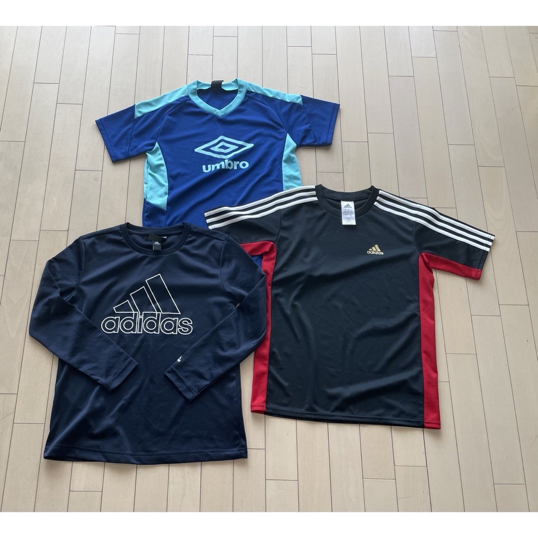 adidas(アディダス)のアディダス　キッズ（160）Tシャツ　3枚セット キッズ/ベビー/マタニティのキッズ服男の子用(90cm~)(Tシャツ/カットソー)の商品写真