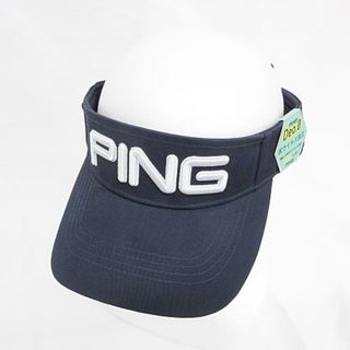 ピン PING ゴルフ 帽子 バイザー サンバイザー ロゴ 紺 ネイビー