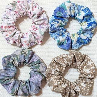 Y4個セットシュシュハンドメイド(ヘアアクセサリー)