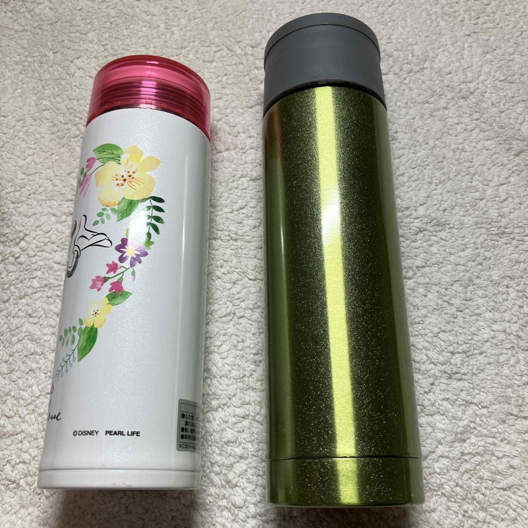  ディズニー 水筒 軽量ボトル& ストッパー付き真空ステンボトル３００ｍｌ キッズ/ベビー/マタニティの授乳/お食事用品(水筒)の商品写真