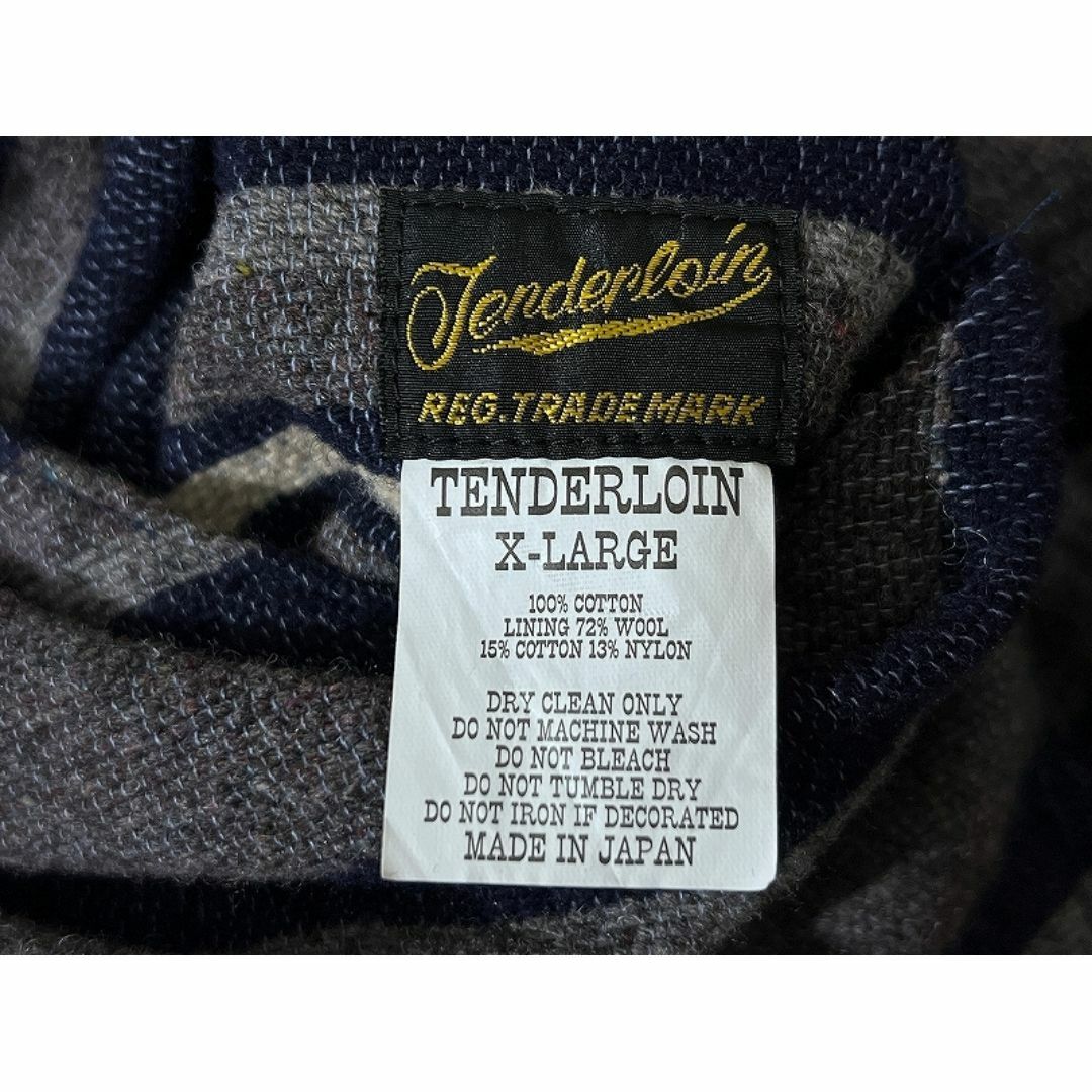 TENDERLOIN(テンダーロイン)のXL テンダーロイン デニム ブランケット リバーシブル フーデッド ジャケット メンズのジャケット/アウター(ブルゾン)の商品写真