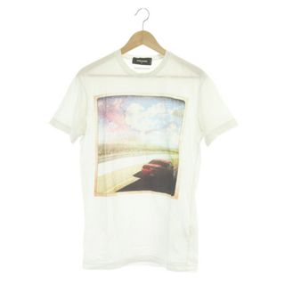 ディースクエアード(DSQUARED2)のDSQUARED2 Tシャツ カットソー 半袖 プリント イタリア製 S 白(Tシャツ/カットソー(半袖/袖なし))