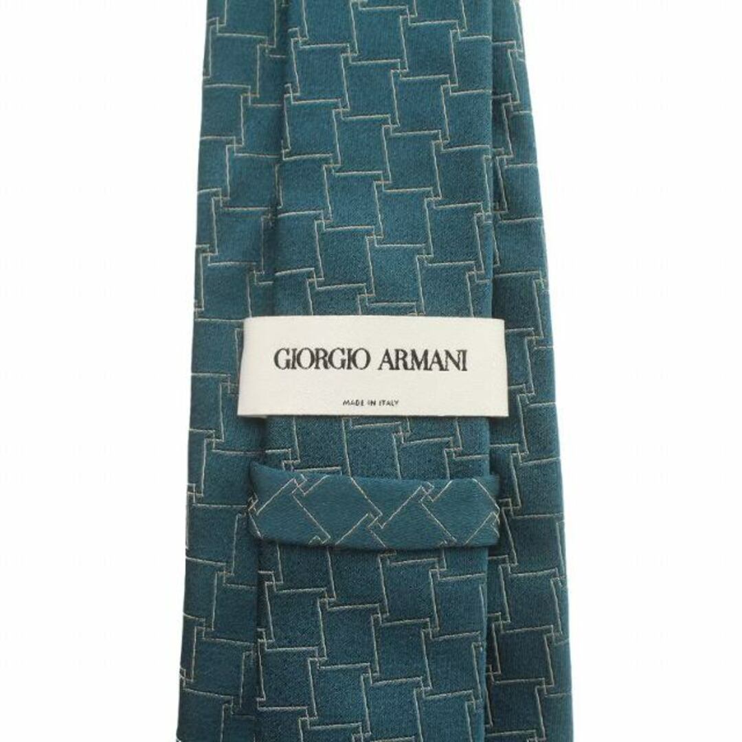 Giorgio Armani(ジョルジオアルマーニ)のGIORGIO ARMANI ネクタイ レギュラータイ 総柄 絹 シルク 緑 メンズのファッション小物(ネクタイ)の商品写真