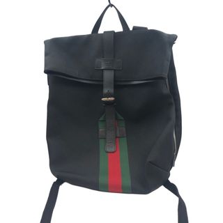 グッチ(Gucci)の　グッチ GUCCI シェリーバックパック 337075 ブラック キャンバス メンズ リュック・デイパック(バッグパック/リュック)