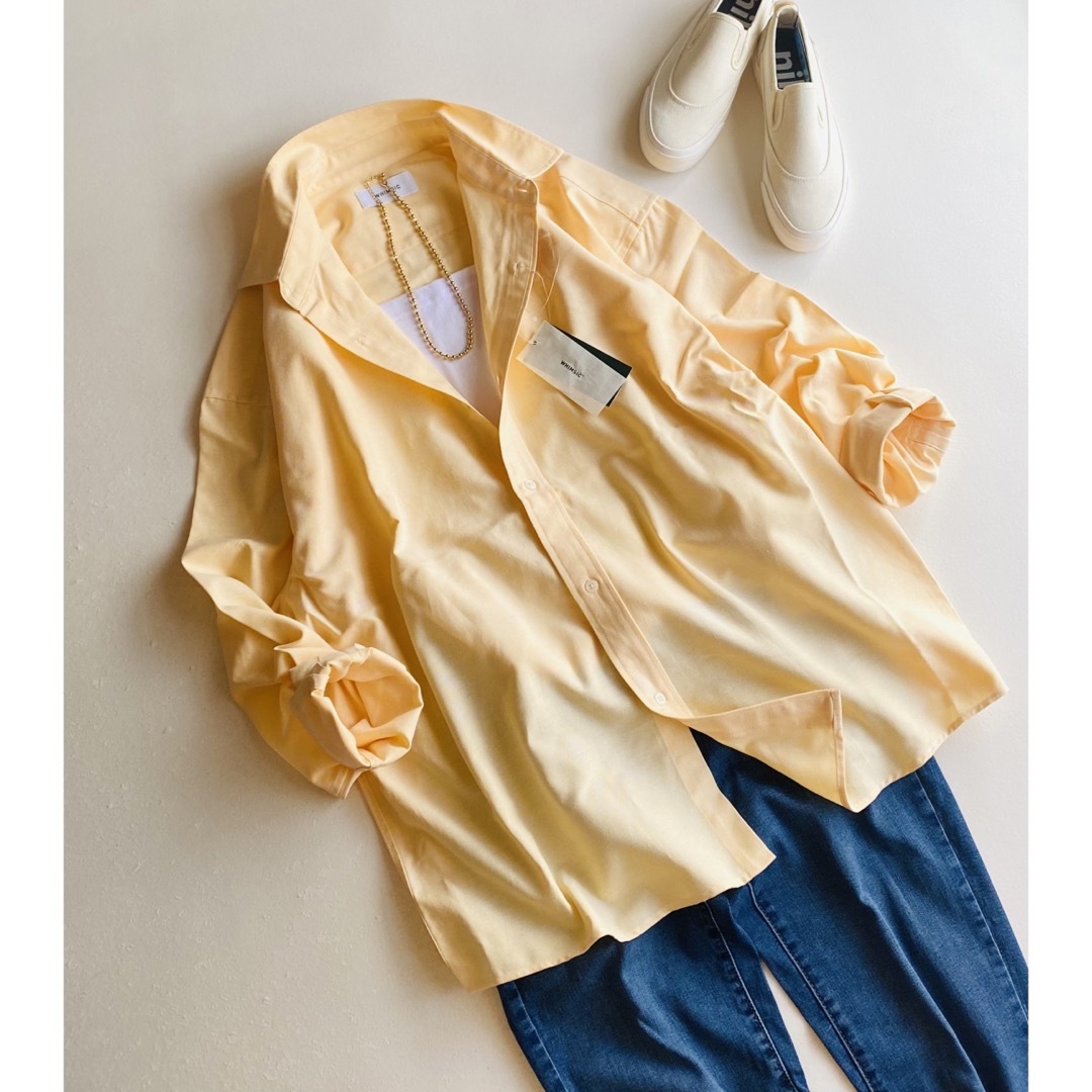 新品 WHIMSIC オーバーサイズカラーシャツ ユニセックス 男女兼用 レディースのトップス(シャツ/ブラウス(長袖/七分))の商品写真