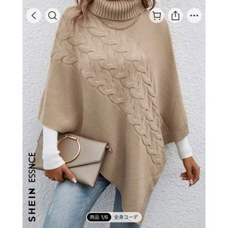 シーイン(SHEIN)のシーイン　ニットポンチョ(ポンチョ)