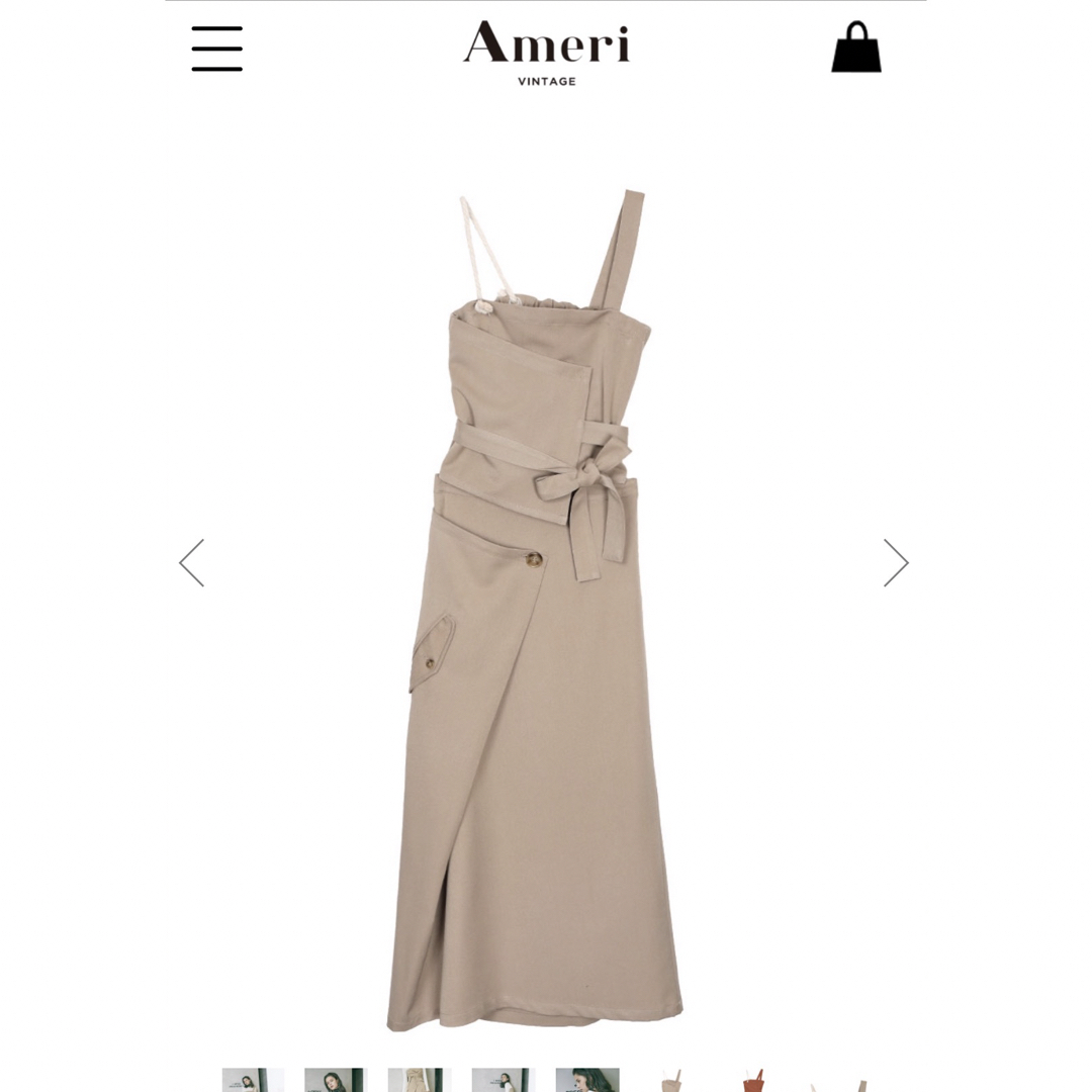 Ameri VINTAGE(アメリヴィンテージ)のセットアップ♡アメリヴィンテージ　ビスチェ　ROLL SET UP SKIRT レディースのワンピース(ロングワンピース/マキシワンピース)の商品写真