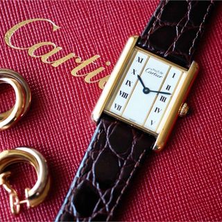 カルティエ(Cartier)の美品✨カルティエ マストタンク 縦ローマン LM 電池交換済✨ロレックス(腕時計)