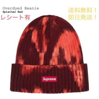 Supreme - supreme Overdyed Beanie splatter red