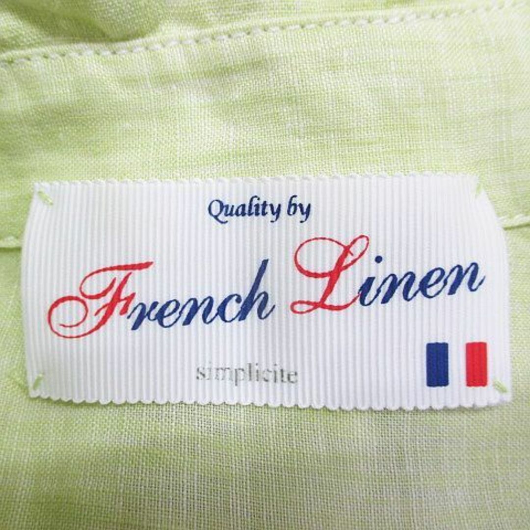 other(アザー)のFrench Linen 長袖 シャツ ブラウス 黄 イエロー系 麻 リネン レディースのトップス(シャツ/ブラウス(長袖/七分))の商品写真