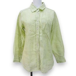 アザー(other)のFrench Linen 長袖 シャツ ブラウス 黄 イエロー系 麻 リネン(シャツ/ブラウス(長袖/七分))