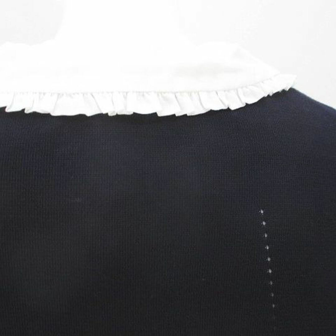 YOSHI KONDO 長袖 シャツ ブラウス M ネイビー 紺系 レイヤード調 レディースのトップス(シャツ/ブラウス(長袖/七分))の商品写真